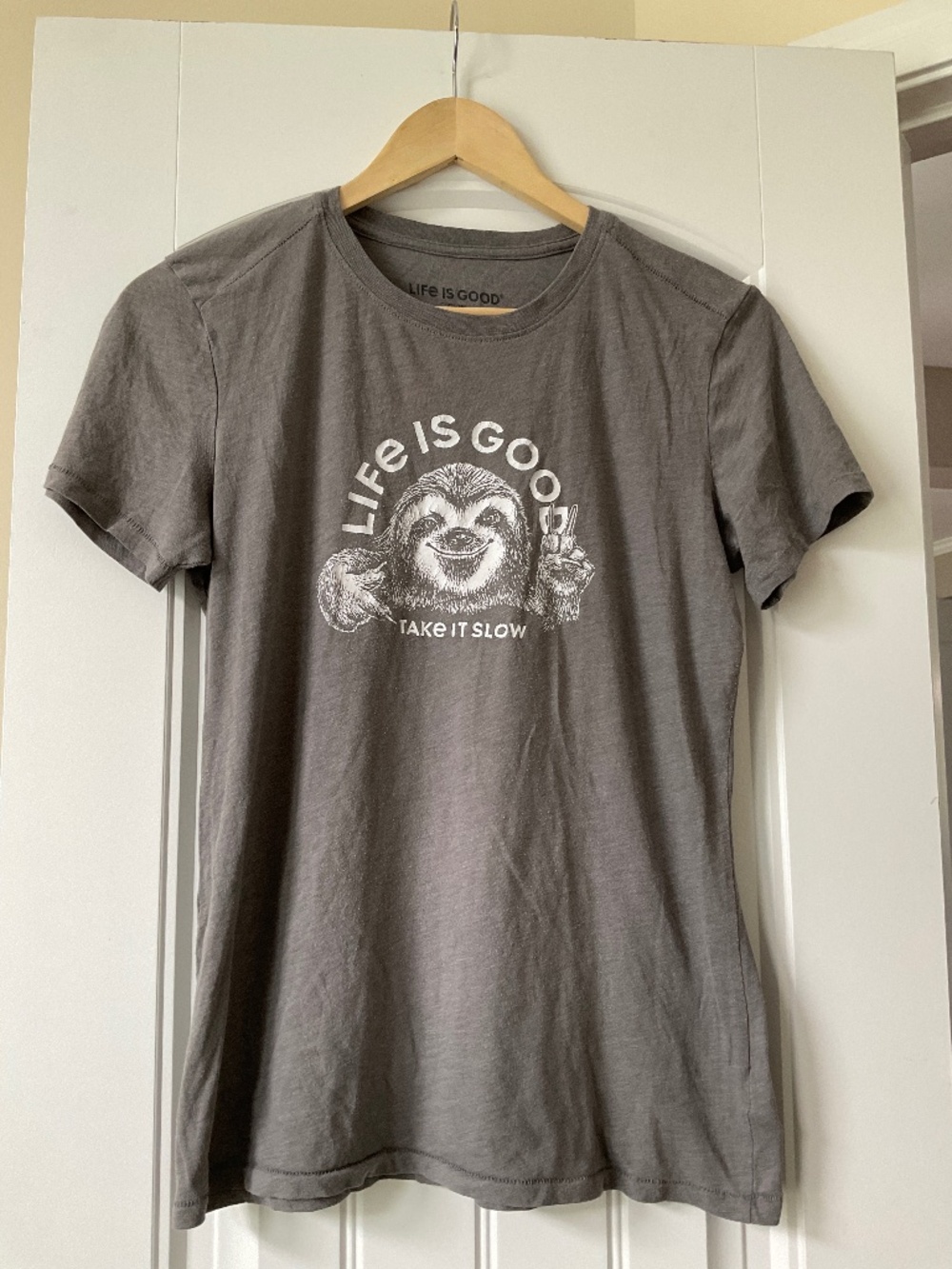 Life is Good Shirt Take it Slow Sloth T-Shirt